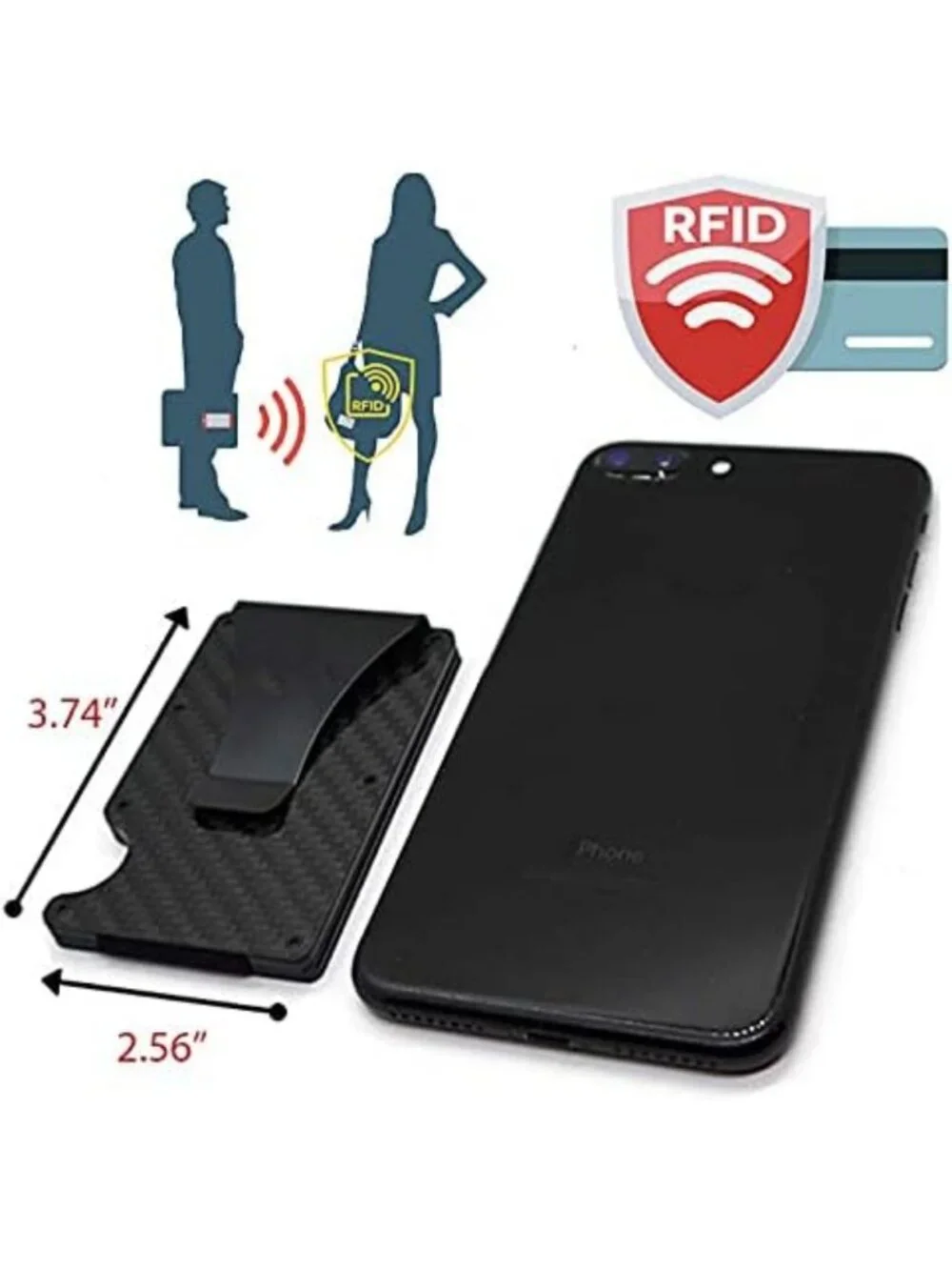 Stylish Aluminum Stainless Steel Money Clip Wallet & Credit Card Holder